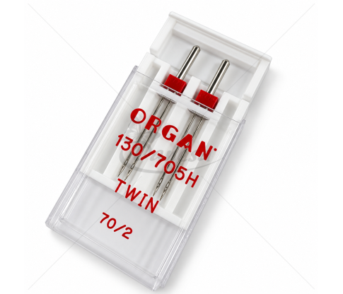 Двойная игла ORGAN 130/705H TWIN для бытовых швейных машин, 2 мм – 70
