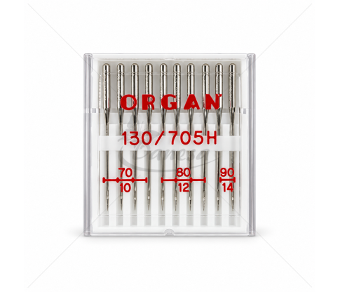ORGAN 130/705H Universal Needles for Domestic Sewing Machines, Assorted Sizes