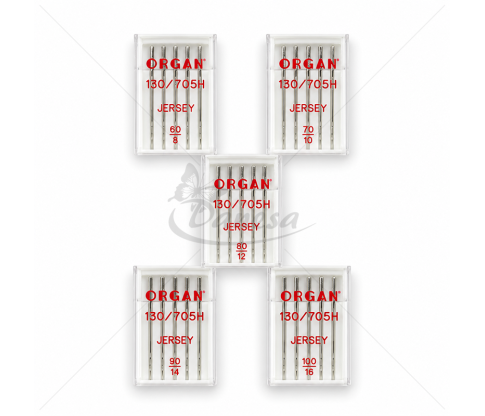 ORGAN 130/705H JERSEY Needles for Domestic Sewing Machines