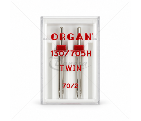 ORGAN 130/705H TWIN Twin Needle for Domestic Sewing Machines, 2 mm – 70