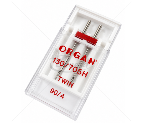 ORGAN 130/705H TWIN Twin Needle for Domestic Sewing Machines, 4 mm – 80, 90, 100