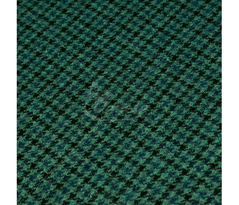Suit fabric, checkered, dark green color