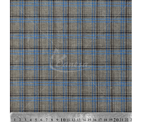 Checkered suit fabric, Virgin Wool, light brown color
