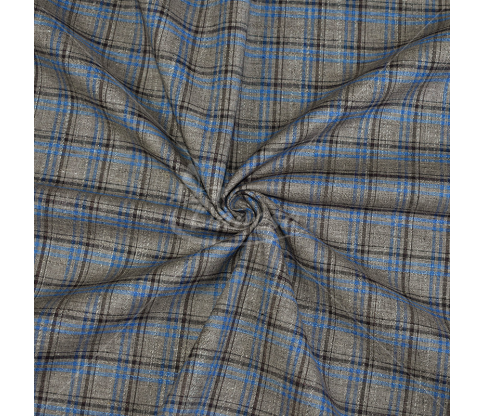 Клетчатая костюмная ткань, Натуральная шерсть, светло коричневый цвет