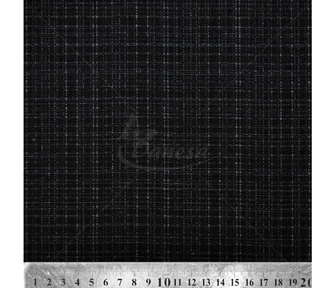 Suit fabric, Virgin Wool, small checkers, black color
