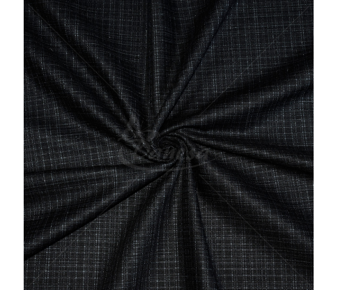 Suit fabric, Virgin Wool, small checkers, black color