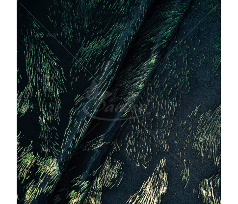 Jacquard fabric with lurex threads, black color
