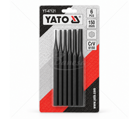 YATO Pin Punch Set, 6 pcs, 150 mm