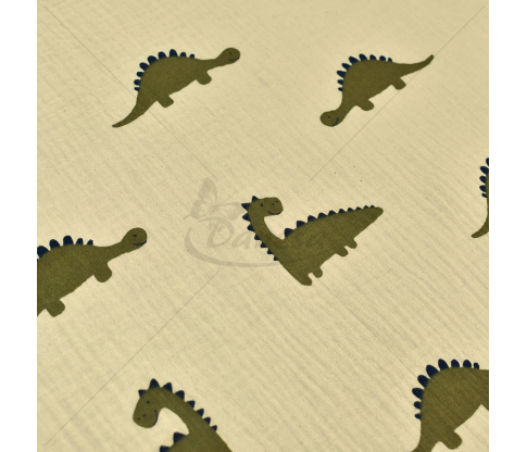 Muslinas su raštu „Dinozauras"