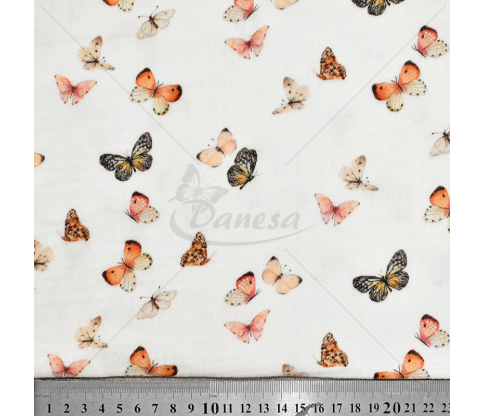 Muslin fabric with pattern “Butterflies"