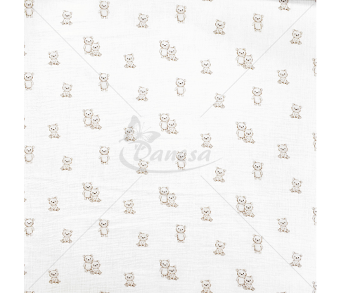 Muslin fabric with pattern “Bear"