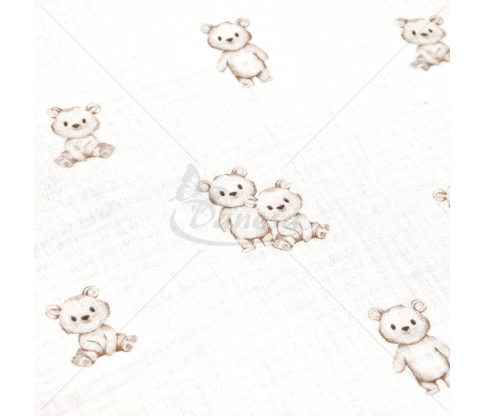 Muslin fabric with pattern “Bear"
