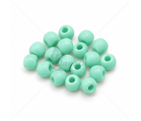 Plastic Beads with Large Hole, 12 mm