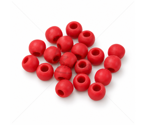 Plastic Beads with Large Hole, 12 mm