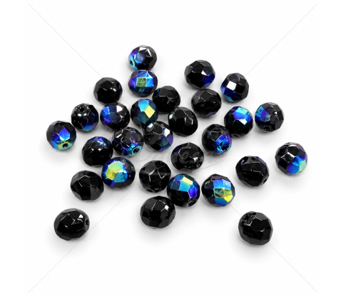 Ugninio poliravimo stiklo karoliukai 8 mm – 20 g