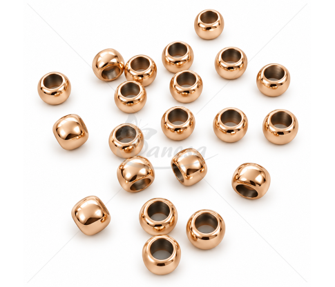 Plastic Charm Beads with Large Hole, 10 mm, 10 pcs