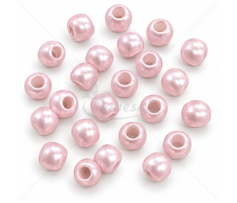 Plastikiniai karoliukai su perlamutriniu blizgesiu, 8 mm