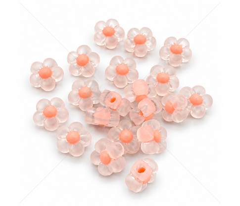Flower-Shaped Plastic Beads 13 mm – 10 g