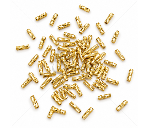 Twisted Glass Bugle Beads 6 mm