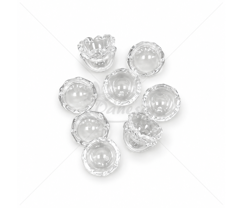 Transparent Flower Calyx-Shaped Plastic Beads 22 mm