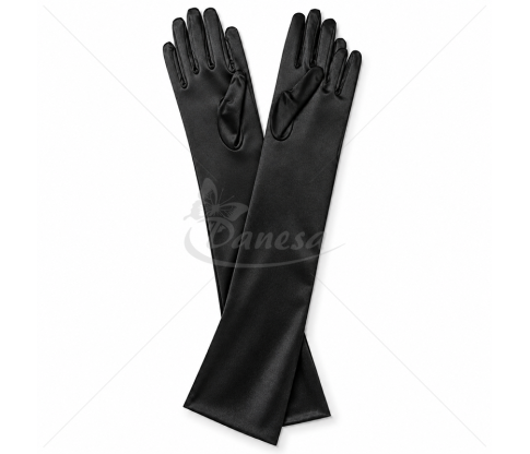 Long Formal Satin Gloves 55 cm
