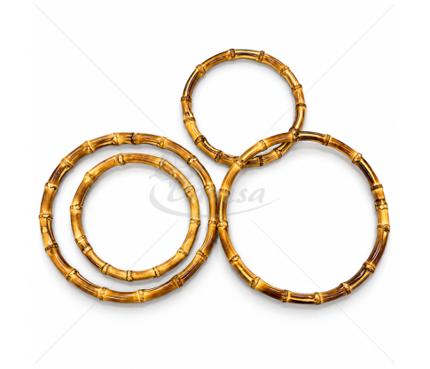 Lakuotos bambukinės rankenėlės rankinėms, 15 arba 20 cm