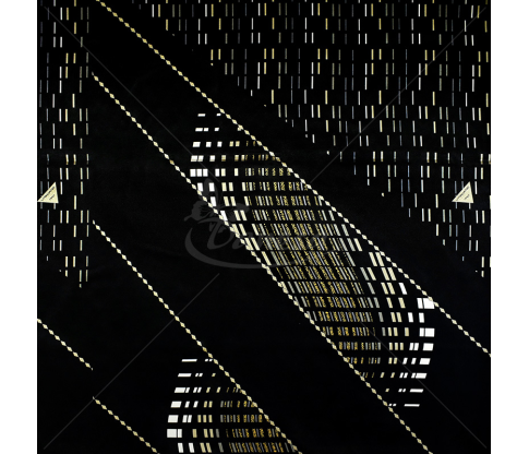 Natural silk in coupons, black color