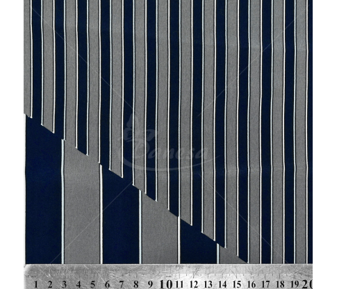Natūralus šilkas kuponais, dryžuotas, pilka/mėlyna spalva