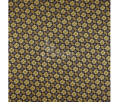 Natural silk in coupons, geometric pattern, gold and bordeux color