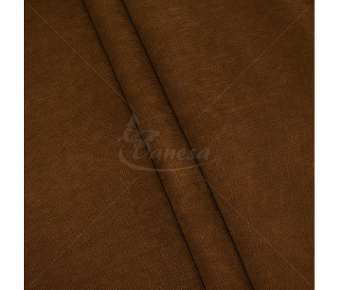 Blackout curtain fabric, velvet structure, dark brown color