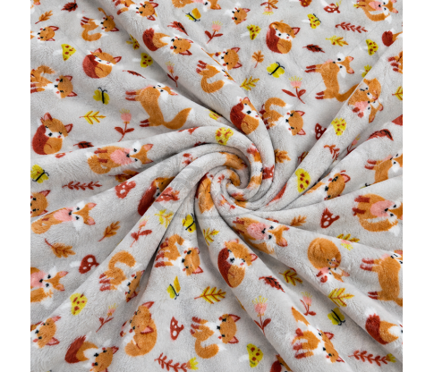 Terry Fabric with Fox Print