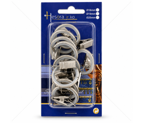 Curtain Rod Rings with Clips for Quieter Curtain Sliding