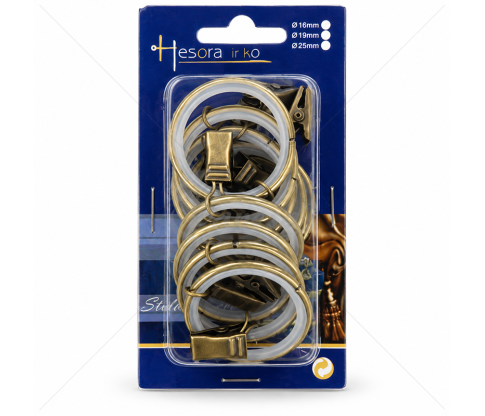 Curtain Rod Rings with Clips for Quieter Curtain Sliding