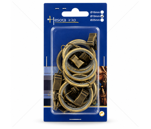 Кольца для карниза с зажимами для более тихого движения штор