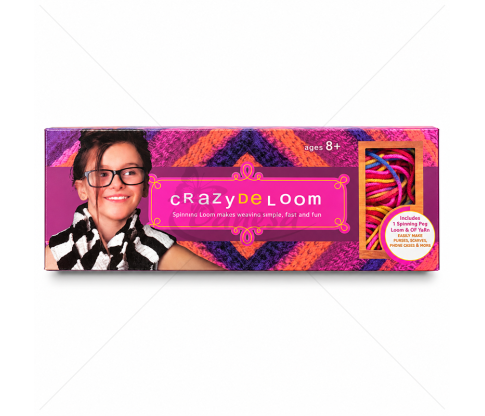 CrazyDeLoom Weaving Loom Kit with Yarn