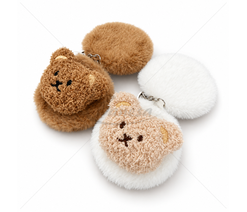 Folding Double-Sided Teddy Bear Mirror, 8 cm