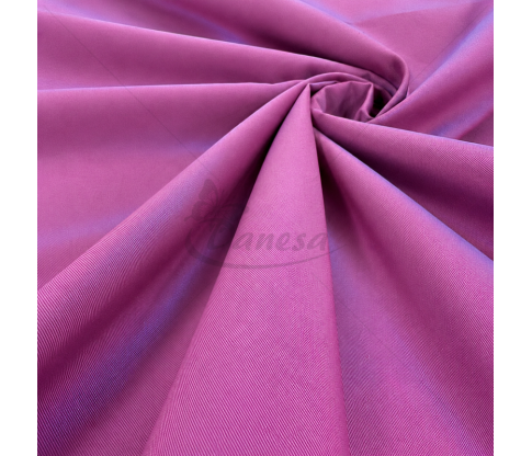 Pink linen fabric with blue iridescent effect, 147 cm