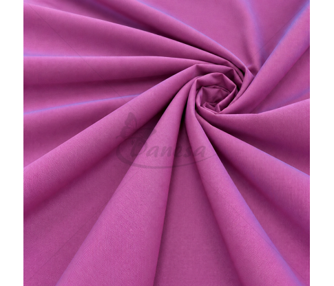 Pink linen fabric with blue iridescent effect, 147 cm