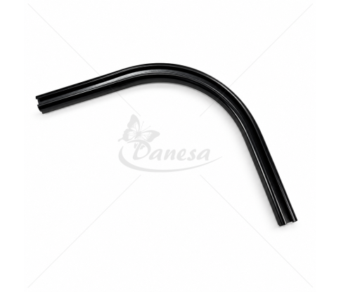 U-Shaped Aluminium Curtain Track Profile with a Curved Corner