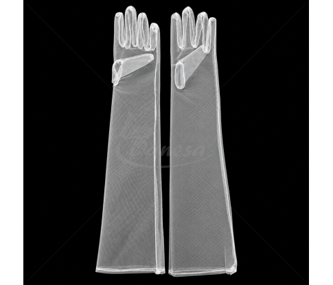 Long Tulle / Chiffon Gloves