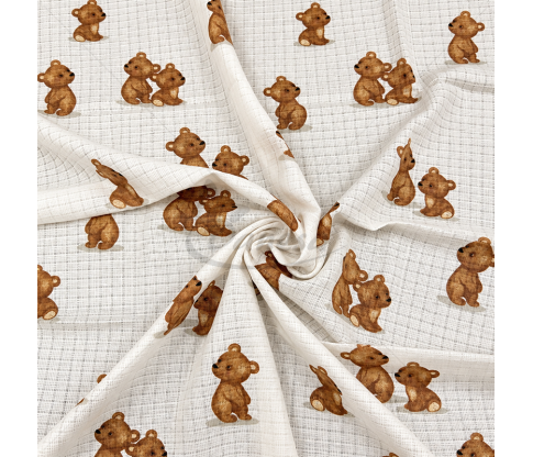 Gauze Fabric with teddy bears