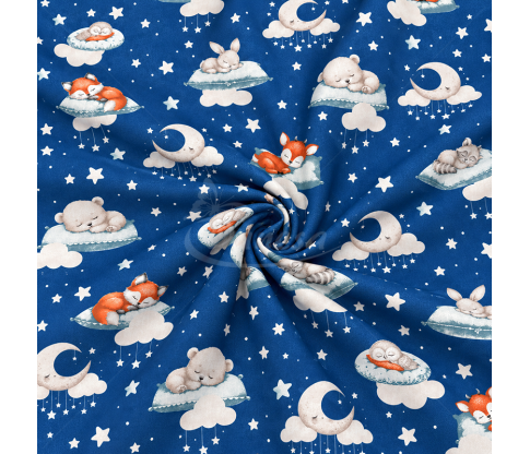 Bedding cotton with sleeping animals, 160 cm