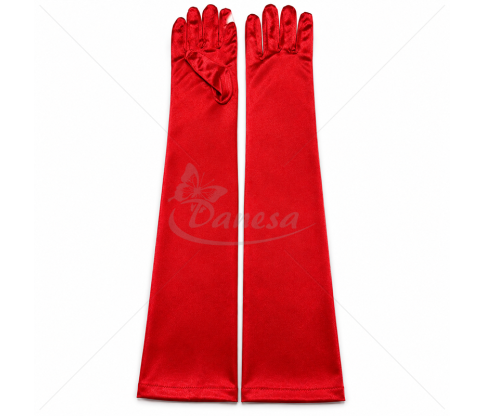 Long Elegant Satin Gloves – 60 cm