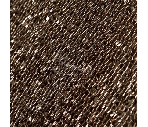 Tulle, embroidered with sequins and beads, antique gold color