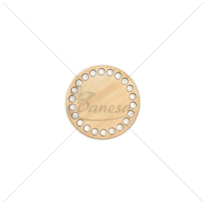 Wooden base for crochet (Ø 10 cm) - Danesa